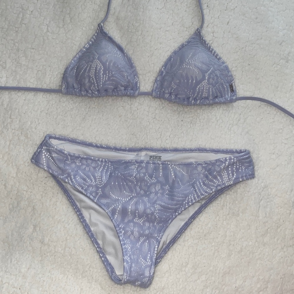 NWOT Victoria Secret Pink Lavender Bikini Set, SM